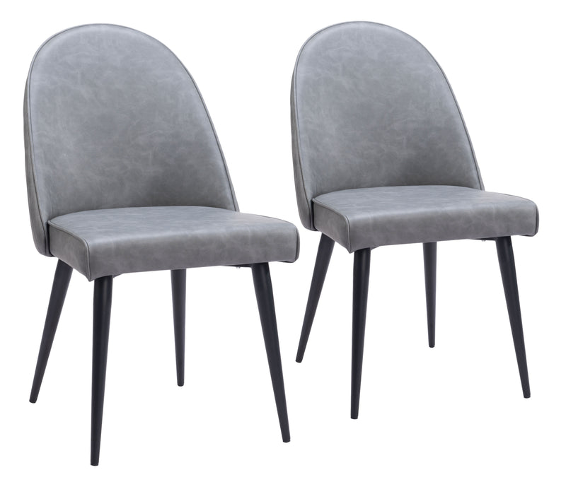 Silloth Armless Dining Chair (Set of 2) Gray