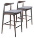 Tuzka Barstool (Set of 2) Gray & Espresso