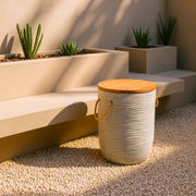 Biban Side Table Natural & Gray