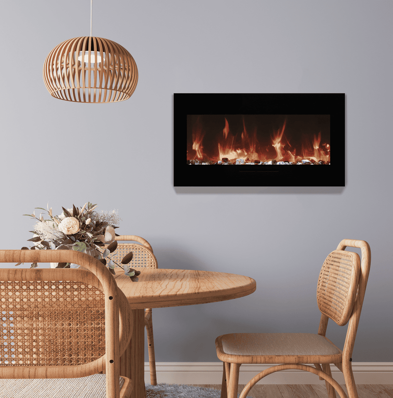 Wall Mount/ Flush Mount Smart Electric Indoor / Outdoor WiFi Enabled Fireplace