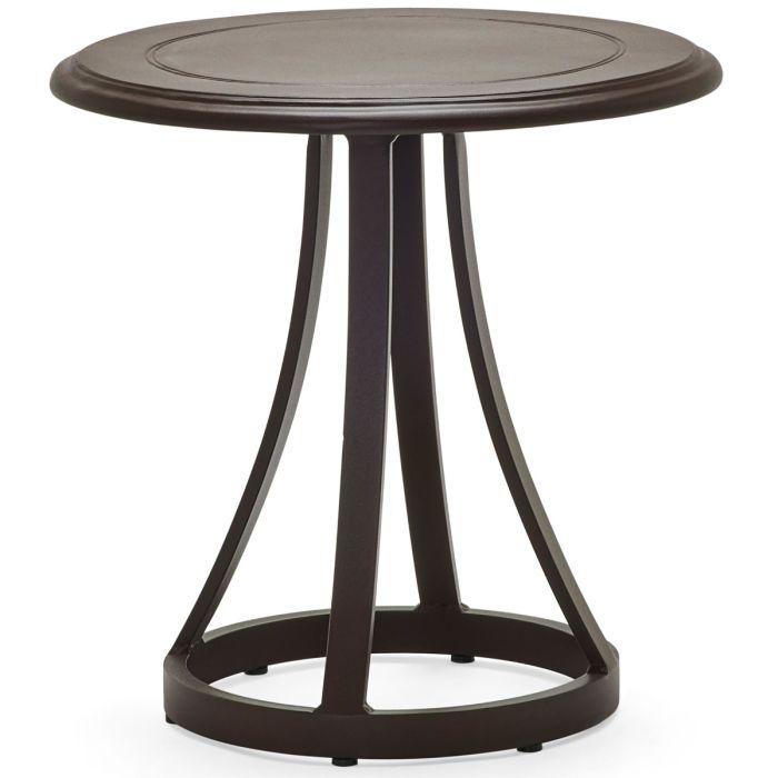 Solid Round Side Table Cast Tops with Mainstreet Bases