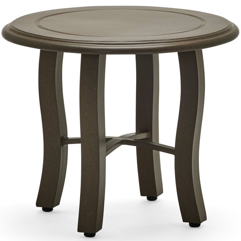 Solid Round Side Table Cast Tops with Carson Bases