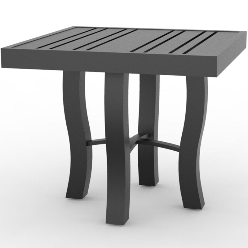 Tri-Slat Square Side Table Tops with Carson Bases