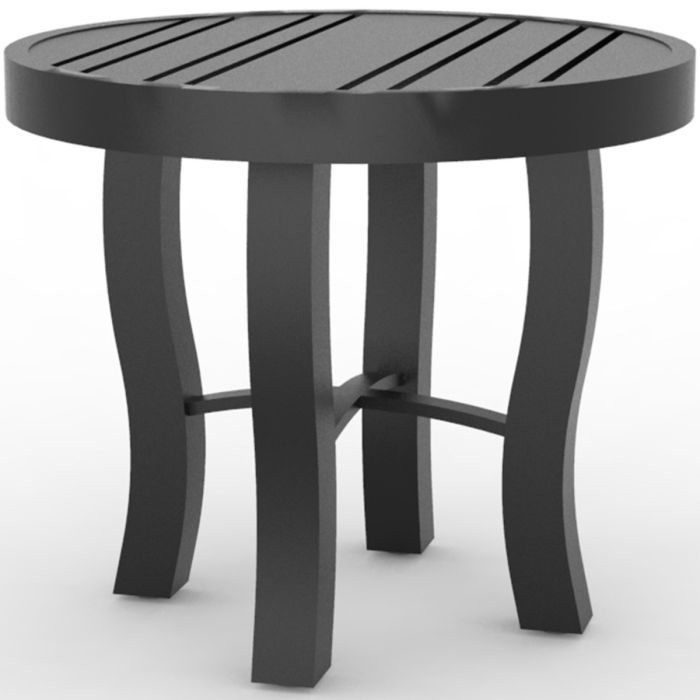 Tri-Slat Round Side Table Tops with Carson Bases