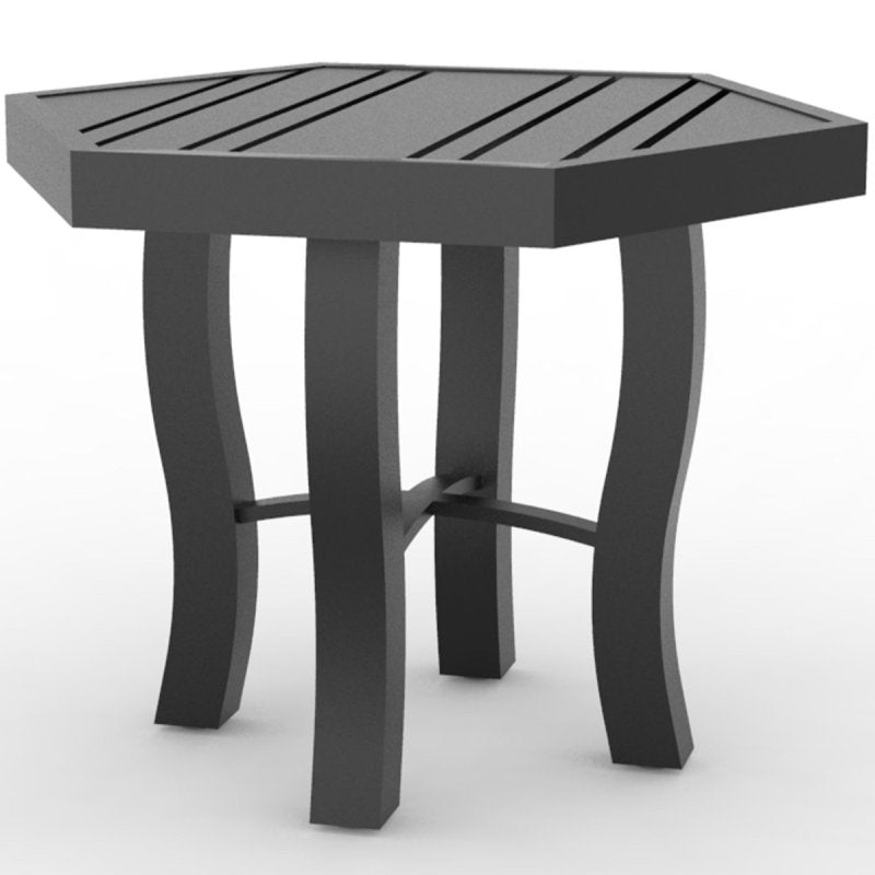 Tri-Slat Hexagonal Side Table Tops with Carson Bases
