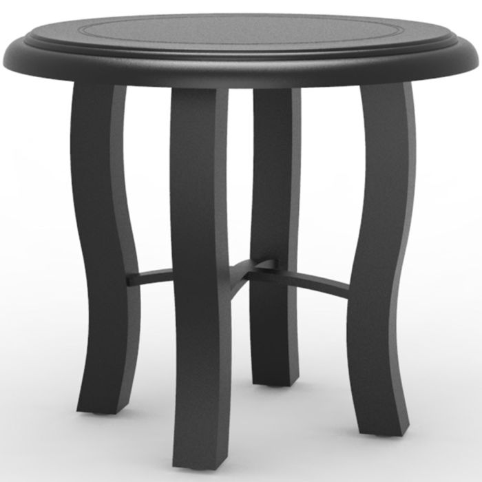 Solid Round Side Table Cast Tops with Carson Bases