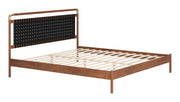 Netz King Bed Black & Walnut