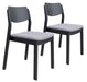 Desdamona Dining Chair (Set of 2) Gray & Black