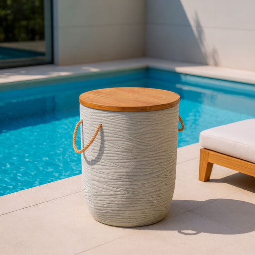 Biban Side Table Natural & Gray