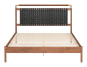Netz Queen Bed Black & Walnut