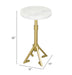 Maurice Side Table White & Gold