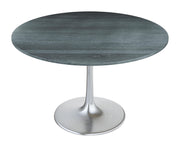Metropolis Dining Table Gray & Silver