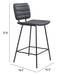 Boston Counter Stool (Set of 2) Vintage Black